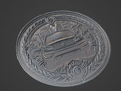 Car Pendant Medallion 3D print model 3D Print Ready