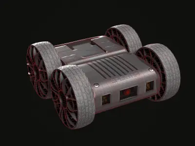 Mini UGV Drone PBR Game Ready Low-poly 3D model