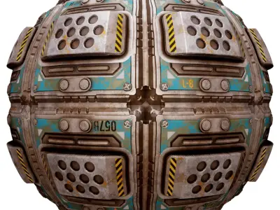 PBR Seamless Sci-Fi Texture 34 Low-poly 3D model