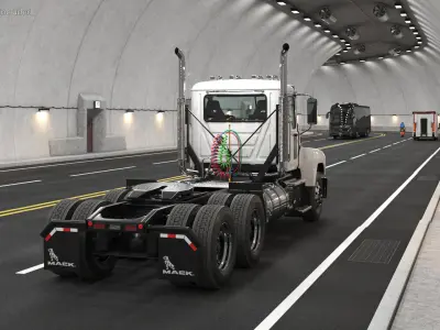 Mack Cargo Truck White 3D model