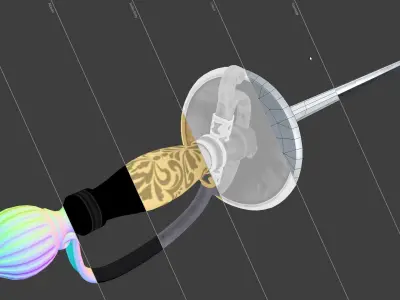 Fantasy Skewer Low-poly 3D model