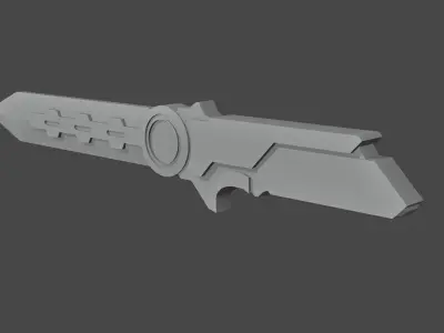 Stylish knife Free low-poly 3D model