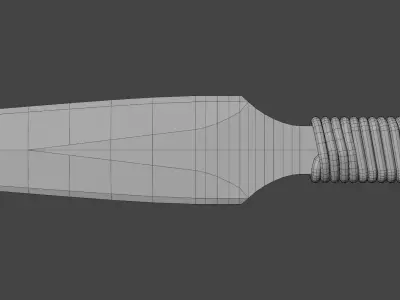 Low Poly Kunai - Ninja Throwing Knife Low-poly 3D model