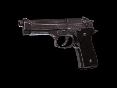 Beretta M9 Low-poly 3D model get