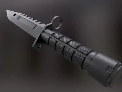 M9 Bayonet Low-poly game ready 3D model Low-poly 3D model