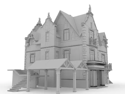 Private house 3D model 6