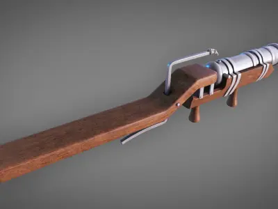 Medieval Firearm HandCannon 3D Model Lowpoly Low-poly 3D model purchase