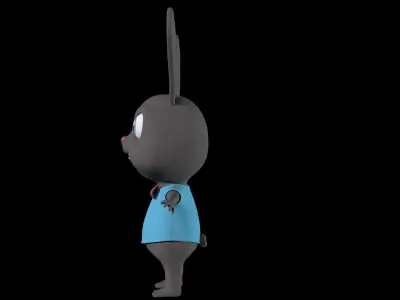RABBIT BOY Low-poly 3D model