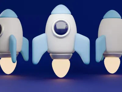 Rocket Free low-poly 3D model