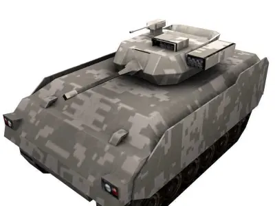 Low Poly Tank T2 Free low-poly 3D model