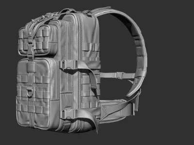 3D RealTime backpack Low-poly 3D model