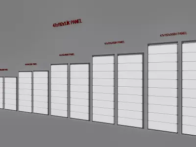Maxima System Panels Exhibition Stand 3D Model Vray7 Low-poly 3D model