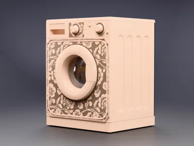 Vintage Washing Machine 3D model