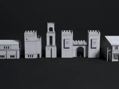Medieval Building Pack Vol 01 Low-poly 3D model
