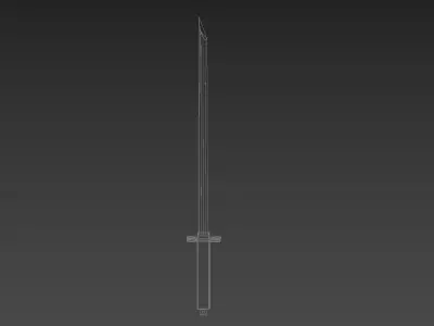 Low-poly Katana samurai sword Free low-poly 3D model