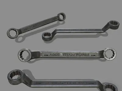 wrench Low-poly 3D model 23