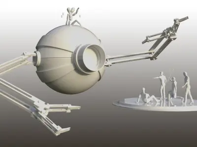Lens Robot  Free 3D model