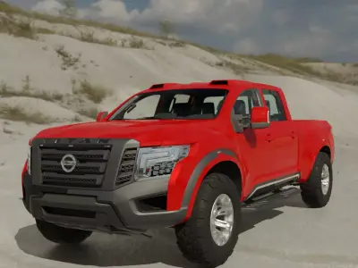 2022 Nissan Navara VL 4x4 Low-poly 3D model