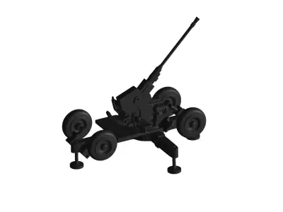  automatic anti aircraft gun 3D model