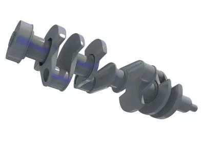 Crankshaft chevrolet engine 3D model