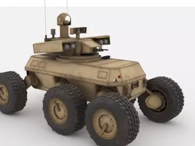 Armed Robotic Vehicle MULE XM1219 3D model