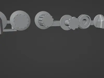 airbus a320 parts Free low-poly 3D model