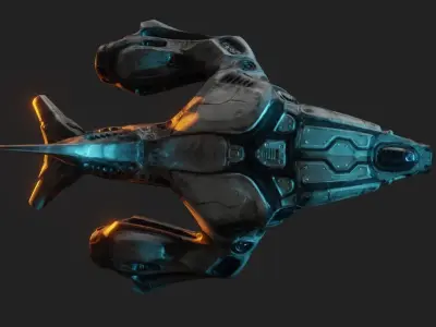 Heavy Sci-Fi Bomber 3D model