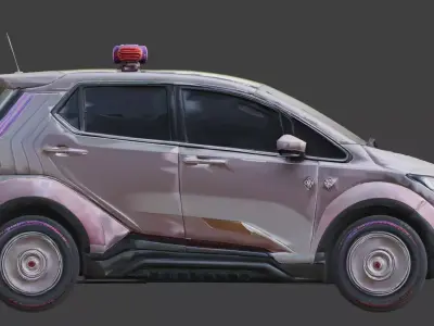 Aesthetic Medical Response Car 3D Model Low-poly 3D model