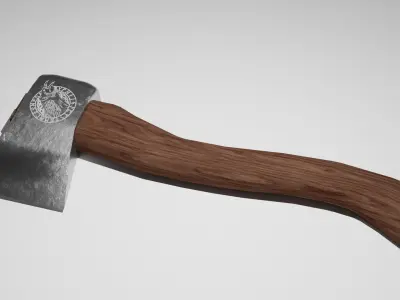 Axe Low Poly 3D Model Pbr-4k Low-poly 3D model