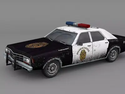 Low ploy Police Car Low-poly 3D model