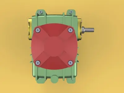 SPEED REDUCER GEAR BOX WORM HELICAL WPX 3D model
