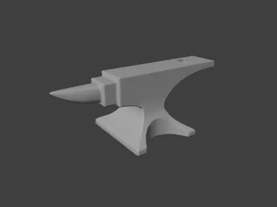 Realistic Anvil Low-poly 3D model