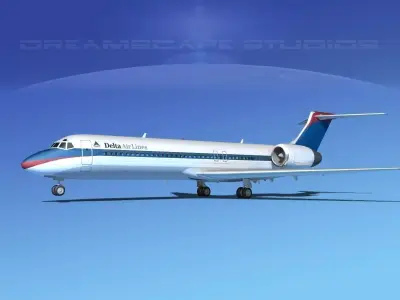 Boeing 717-200 Delta 2 3D model