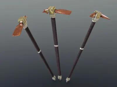 Hoe - Orichalcum Low-poly 3D model