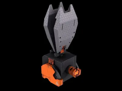 Device satelite generator hard surface pomp  Low-poly 3D model