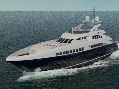 Willie Glory Luxury Yacht Dynamic Simulation 3D model