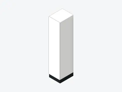 Locker - Laminate - Integral - Classic - 1 Door Low-poly 3D model