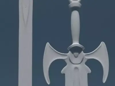 Sword Base Mesh C Free low-poly 3D model