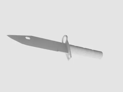 Low Poly M9 Bayonet knife Low-poly 3D model