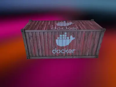 Docker Container 3D model