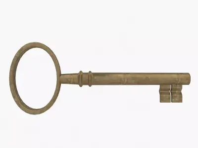 old Key Low-poly 3D model