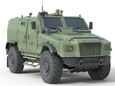 ATV Zetor Gerlach Armored tactical vehicle  Low-poly 3D model