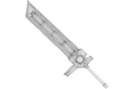 Sci-Fi Greatsword Low-poly 3D model
