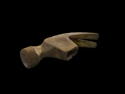 Anydrafts Old claw hammer 02 Low-poly 3D model