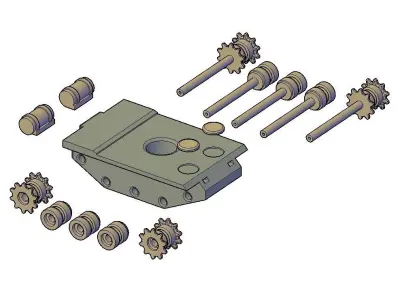 TANK MINIATURE 3D print model get