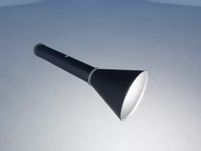 Flashlight light bulb 3D model Free low-poly 3D model