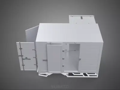 SLIDE PANEL GATE LOADER DROP SLIDING SIDE DOOR BOX TRUCK PICKUP 3D model