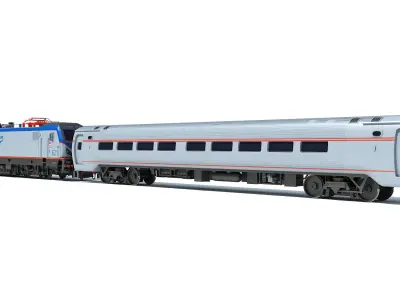Amtrak Train 3D 3D model