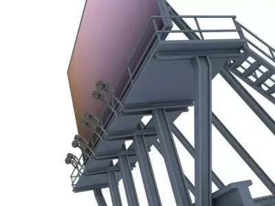 Rooftop billboard 3D model