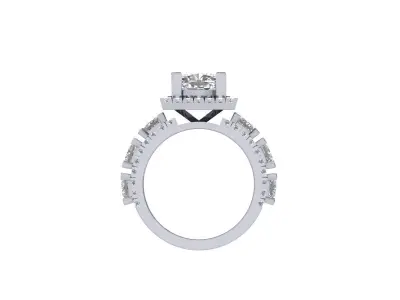 Art-Deco-Ring 3D print model shop